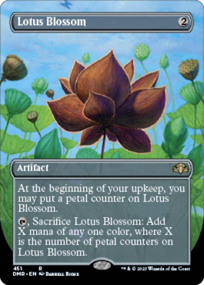 Lotus Blossom (Borderless Alternate Art) [Dominaria Remastered] | Gamers Paradise
