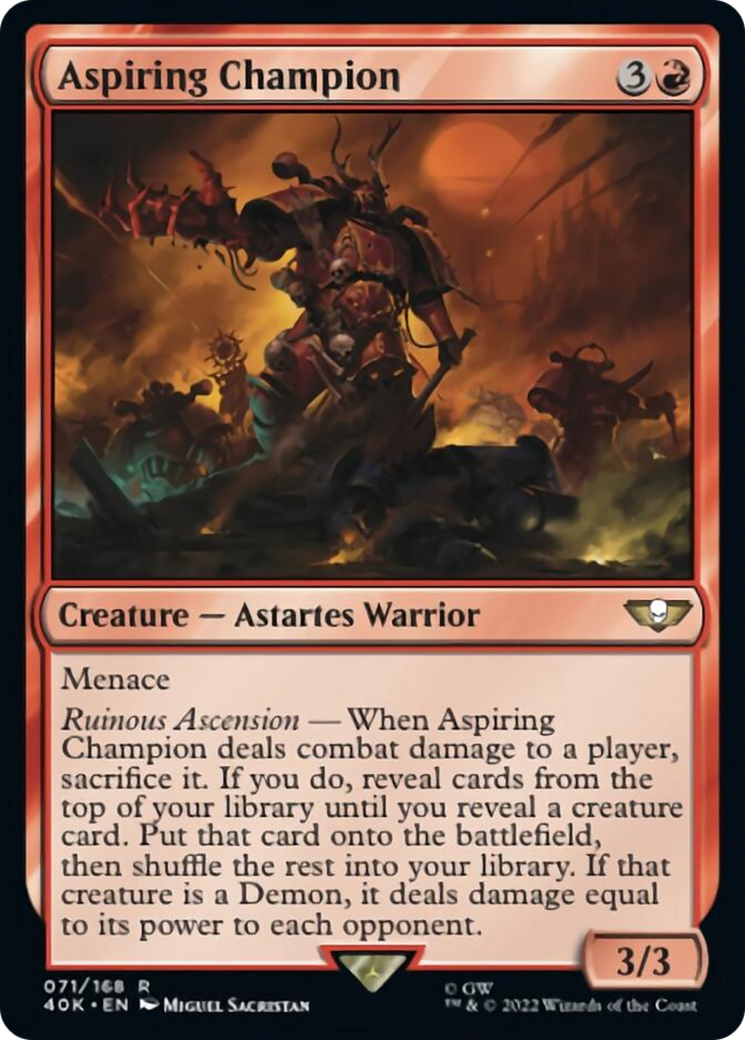 Aspiring Champion (Surge Foil) [Warhammer 40,000] | Gamers Paradise
