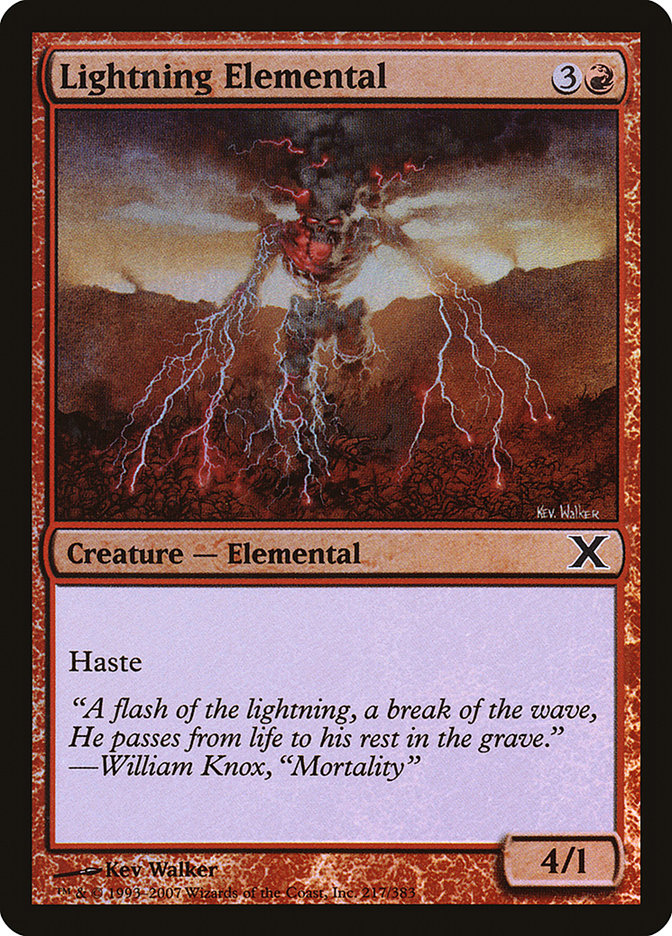 Lightning Elemental (Premium Foil) [Tenth Edition] | Gamers Paradise