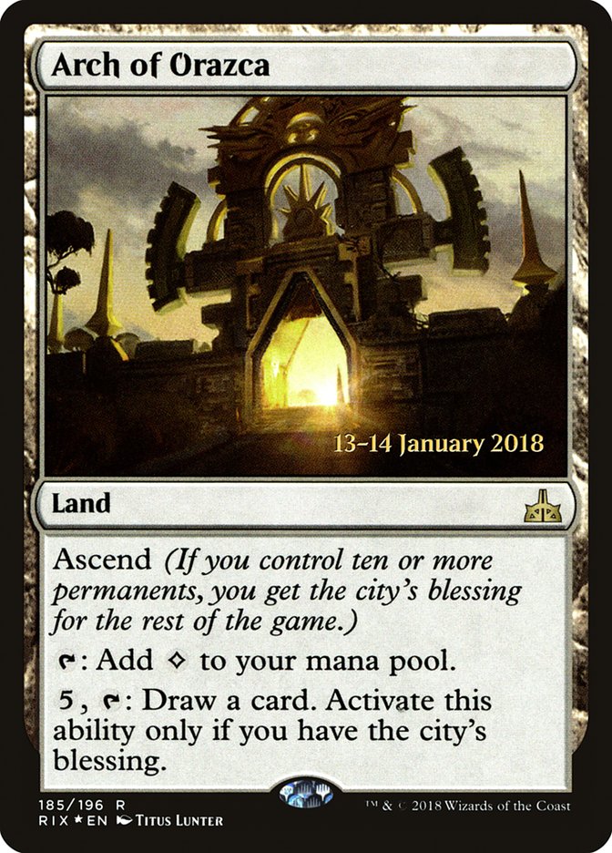 Arch of Orazca [Rivals of Ixalan Prerelease Promos] | Gamers Paradise