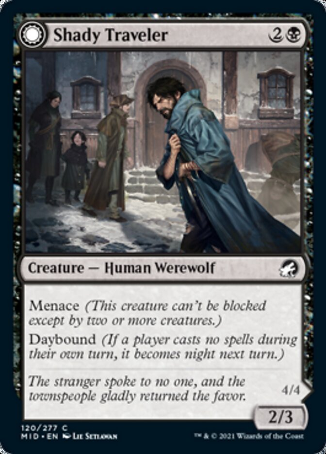 Shady Traveler // Stalking Predator [Innistrad: Midnight Hunt] | Gamers Paradise