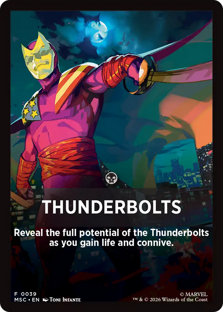 Thunderbolts Theme Card [Marvel Super Heroes Commander] | Gamers Paradise