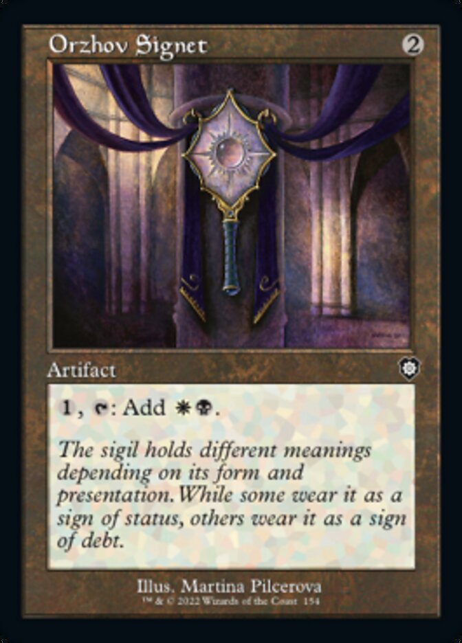 Orzhov Signet (Retro) [The Brothers' War Commander] | Gamers Paradise