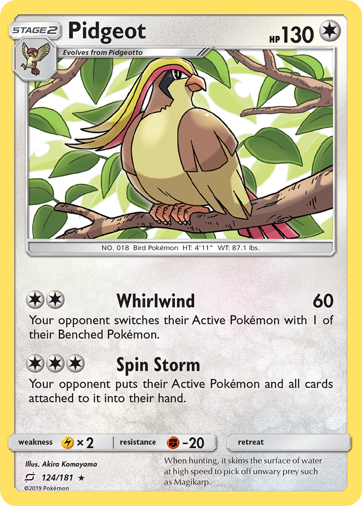 Pidgeot (124/181) [Sun & Moon: Team Up] | Gamers Paradise