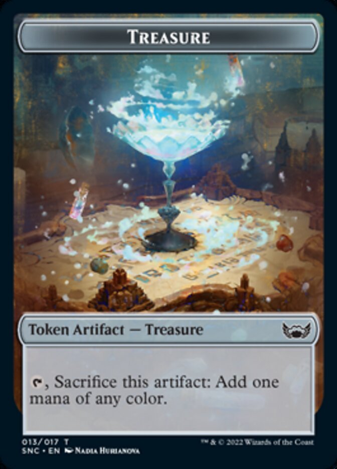 Thopter // Treasure (013) Double-Sided Token [Streets of New Capenna Commander Tokens] | Gamers Paradise