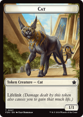 Cat (0027) // Phyrexian Goblin Double-Sided Token [Foundations Tokens] | Gamers Paradise