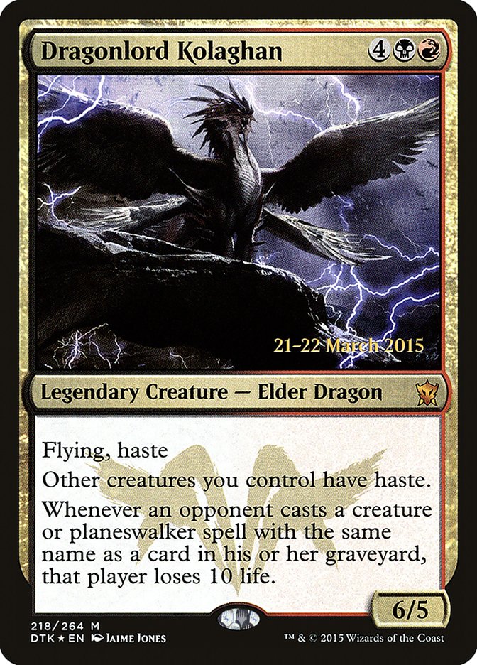 Dragonlord Kolaghan [Dragons of Tarkir Prerelease Promos] | Gamers Paradise