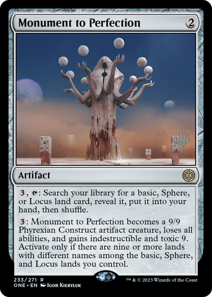 Monument to Perfection (Promo Pack) [Phyrexia: All Will Be One Promos] | Gamers Paradise