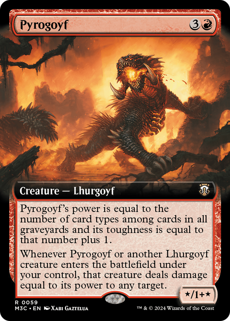 Pyrogoyf (Extended Art) [Modern Horizons 3 Commander] | Gamers Paradise
