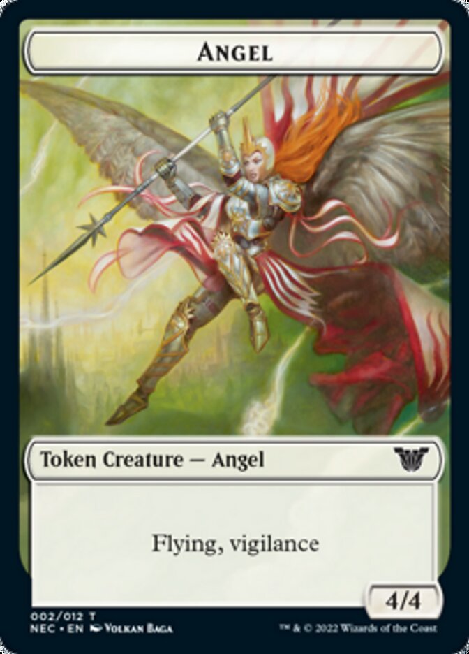 Angel // Elephant Double-Sided Token [Kamigawa: Neon Dynasty Commander Tokens] | Gamers Paradise