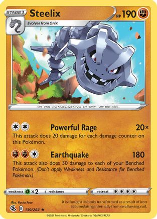 Steelix (139/264) (Theme Deck Exclusive) [Sword & Shield: Fusion Strike] | Gamers Paradise