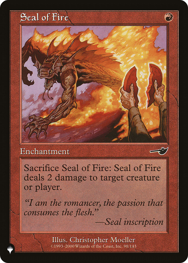 Seal of Fire [The List Reprints] | Gamers Paradise