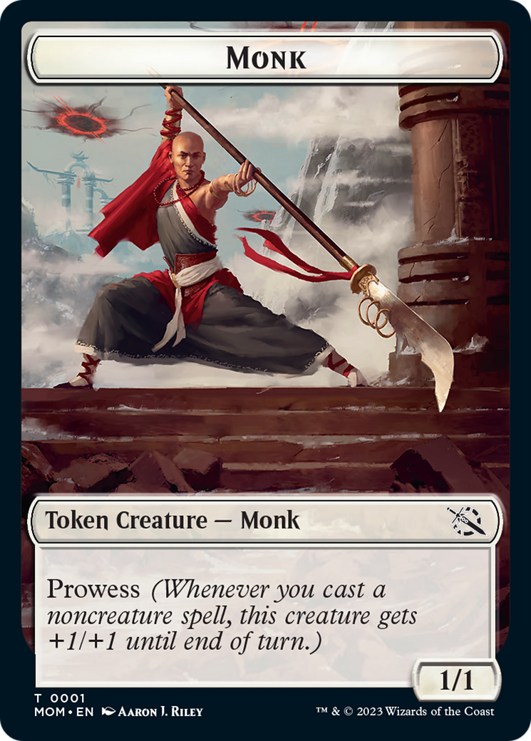 Monk // Knight Double-Sided Token [March of the Machine Tokens] | Gamers Paradise