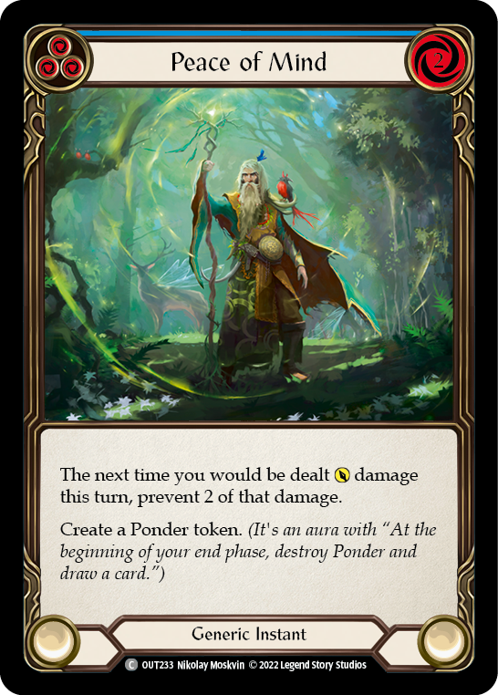 Peace of Mind (Blue) [OUT233] (Outsiders)  Rainbow Foil | Gamers Paradise