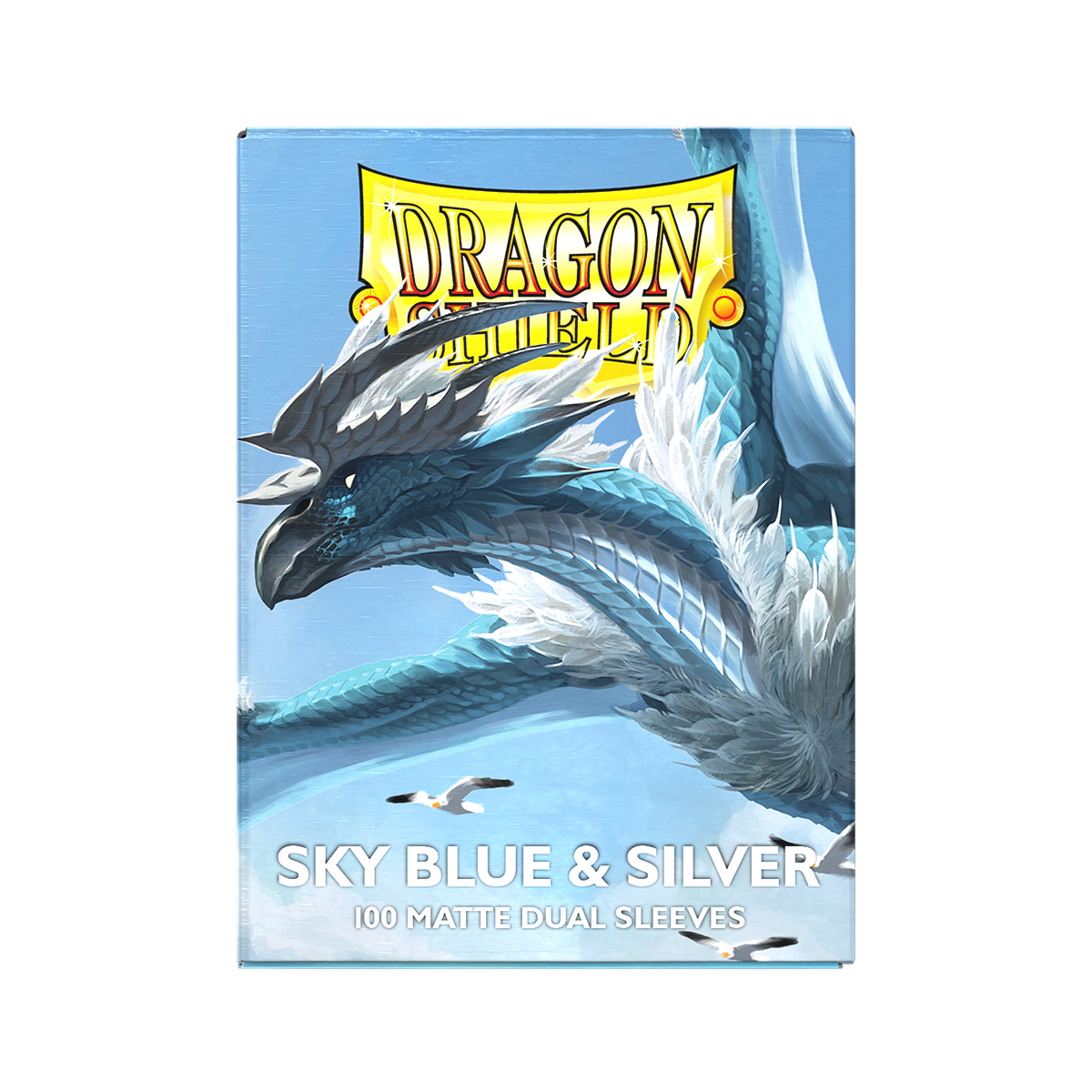 Dragon Shield: Standard 100ct Sleeves - Sky Blue & Silver (Dual Matte) | Gamers Paradise