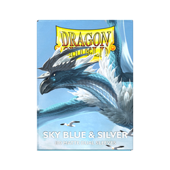 Dragon Shield: Standard 100ct Sleeves - Sky Blue & Silver (Dual Matte) | Gamers Paradise