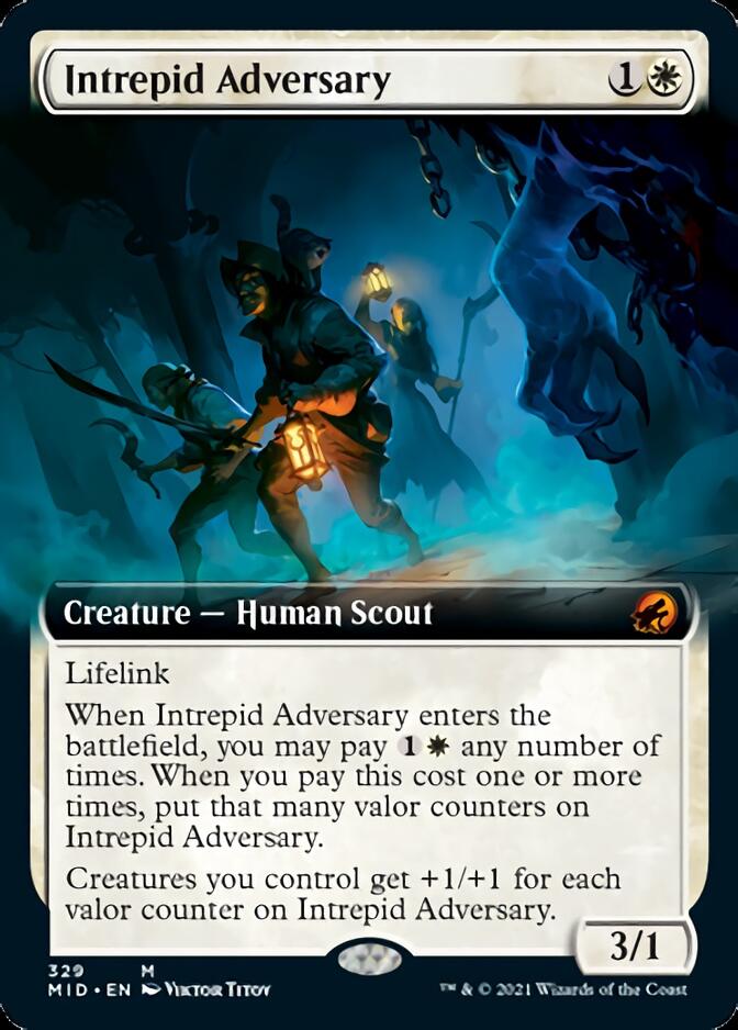 Intrepid Adversary (Extended Art) [Innistrad: Midnight Hunt] | Gamers Paradise