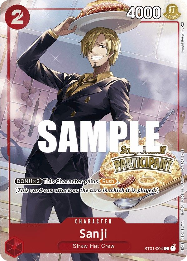 Sanji (Online Regional 2023) [Participant] [One Piece Promotion Cards] | Gamers Paradise