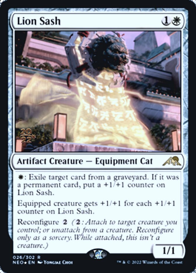 Lion Sash [Kamigawa: Neon Dynasty Prerelease Promos] | Gamers Paradise