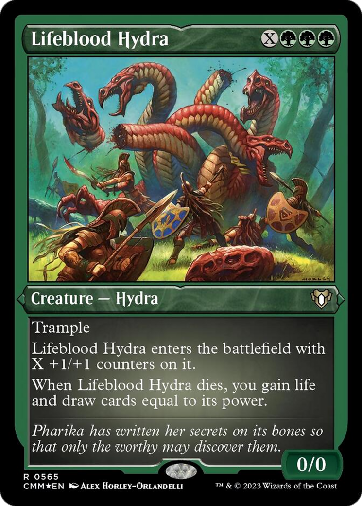 Lifeblood Hydra (Foil Etched) [Commander Masters] | Gamers Paradise