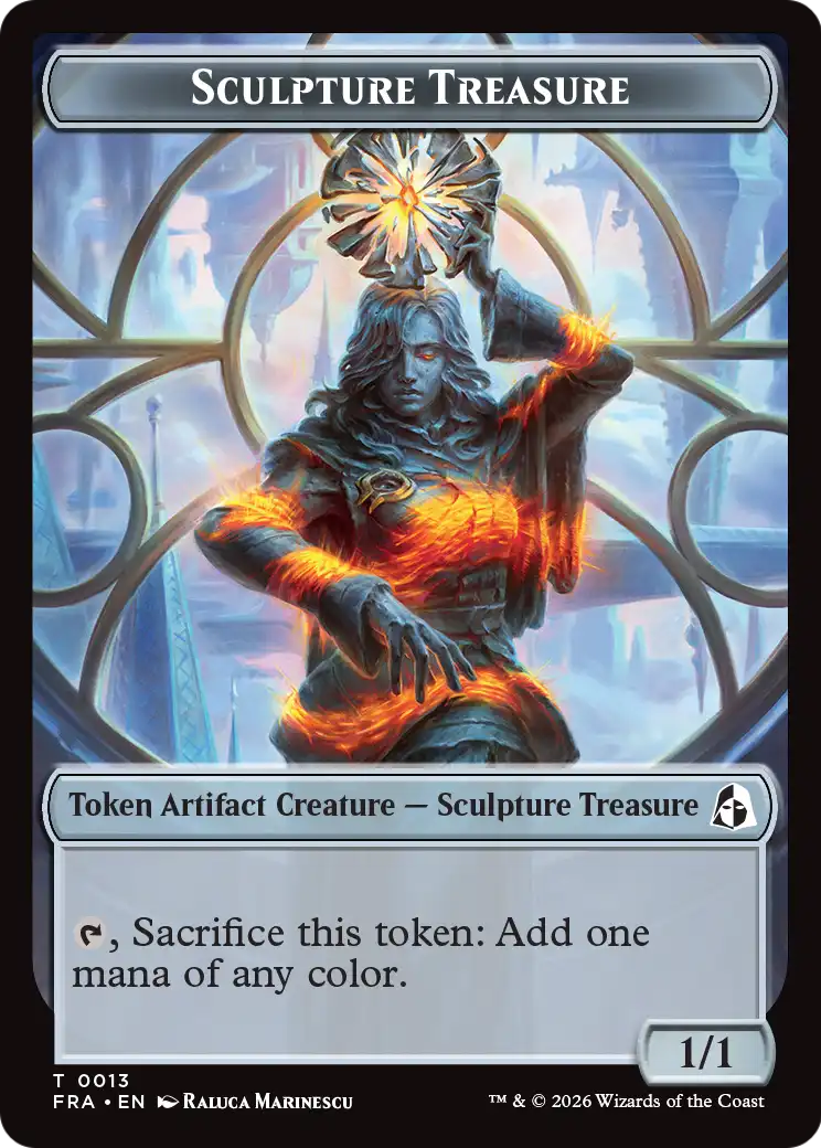 Sculpture Treasure // Beast Double-Sided Token [Reality Fracture Tokens] | Gamers Paradise