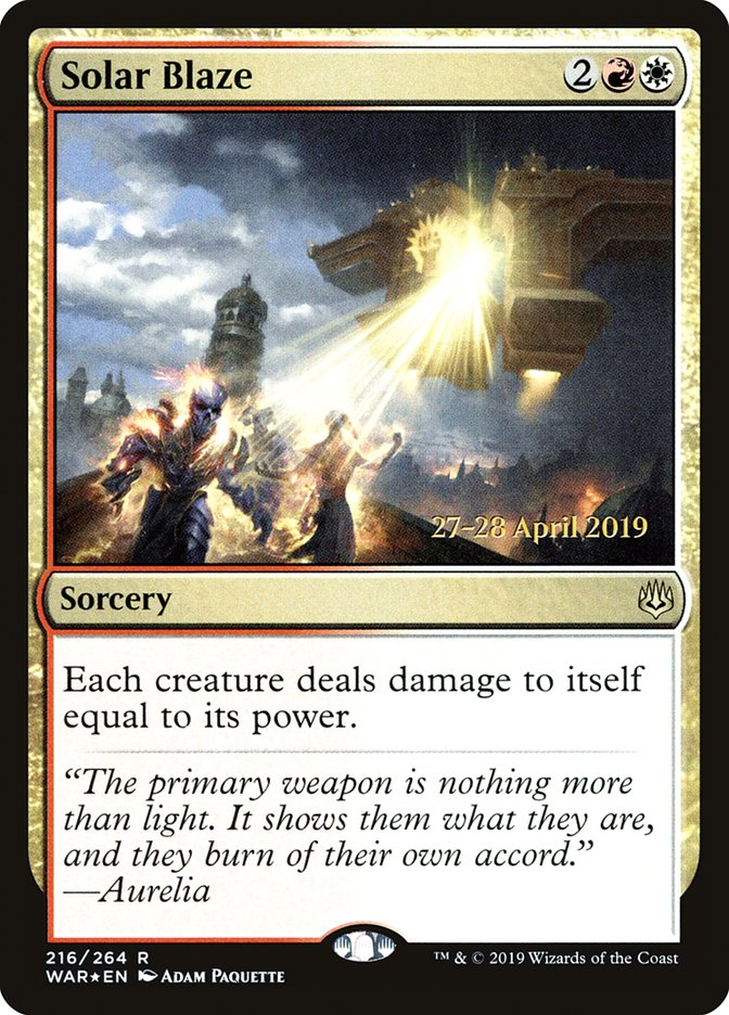 Solar Blaze [War of the Spark Prerelease Promos] | Gamers Paradise