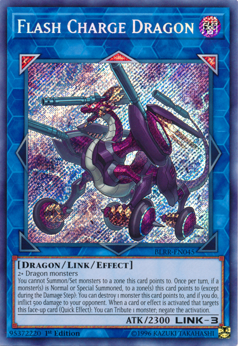 Flash Charge Dragon [BLRR-EN045] Secret Rare | Gamers Paradise