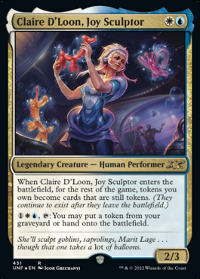 Claire D'Loon, Joy Sculptor (Galaxy Foil) [Unfinity] | Gamers Paradise