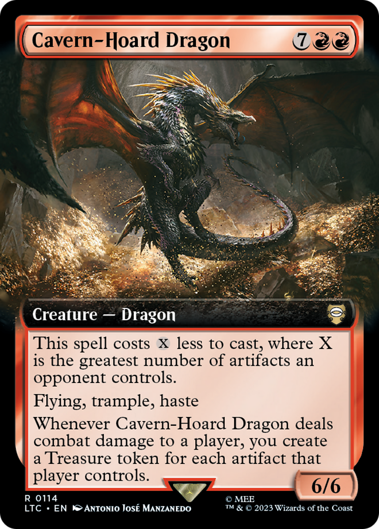 Cavern-Hoard Dragon (Extended Art) [The Lord of the Rings: Tales of Middle-Earth Commander] | Gamers Paradise