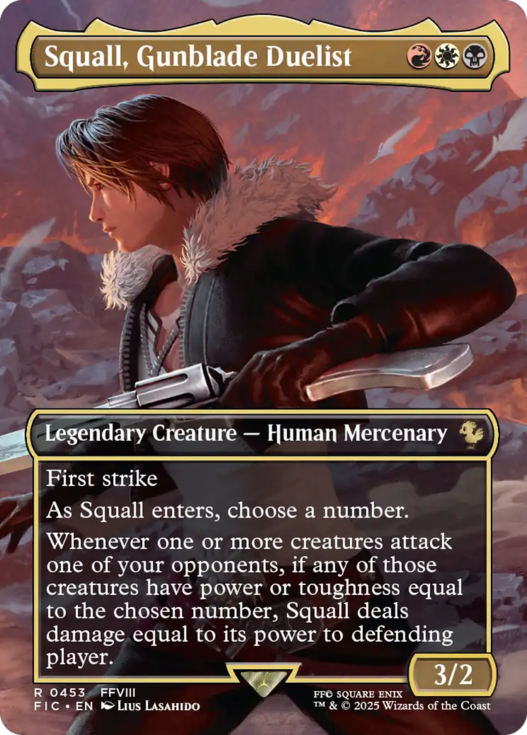 Squall, Gunblade Duelist (Borderless) [FINAL FANTASY Commander] | Gamers Paradise