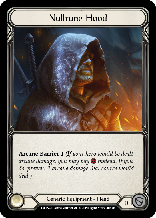 Nullrune Hood [ARC155-C] (Arcane Rising)  1st Edition Cold Foil | Gamers Paradise