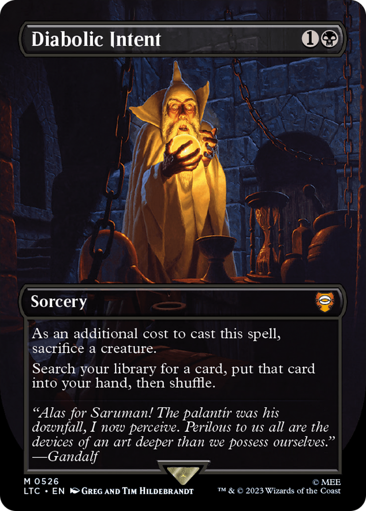 Diabolic Intent (Borderless) [The Lord of the Rings: Tales of Middle-Earth Commander] | Gamers Paradise