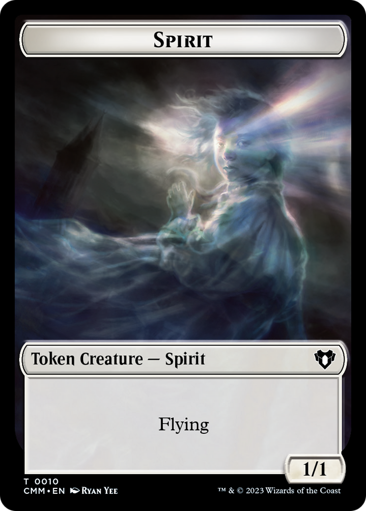 Spirit Token (10) [Commander Masters Tokens] | Gamers Paradise