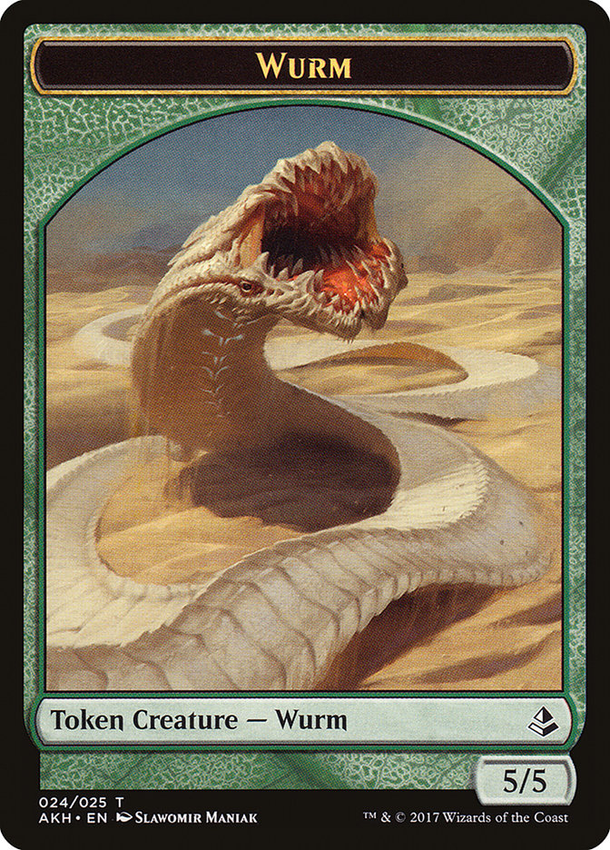 Unwavering Initiate // Wurm Double-Sided Token [Amonkhet Tokens] | Gamers Paradise