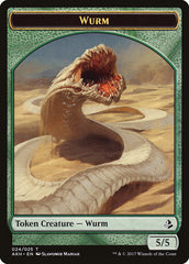 Unwavering Initiate // Wurm Double-Sided Token [Amonkhet Tokens] | Gamers Paradise