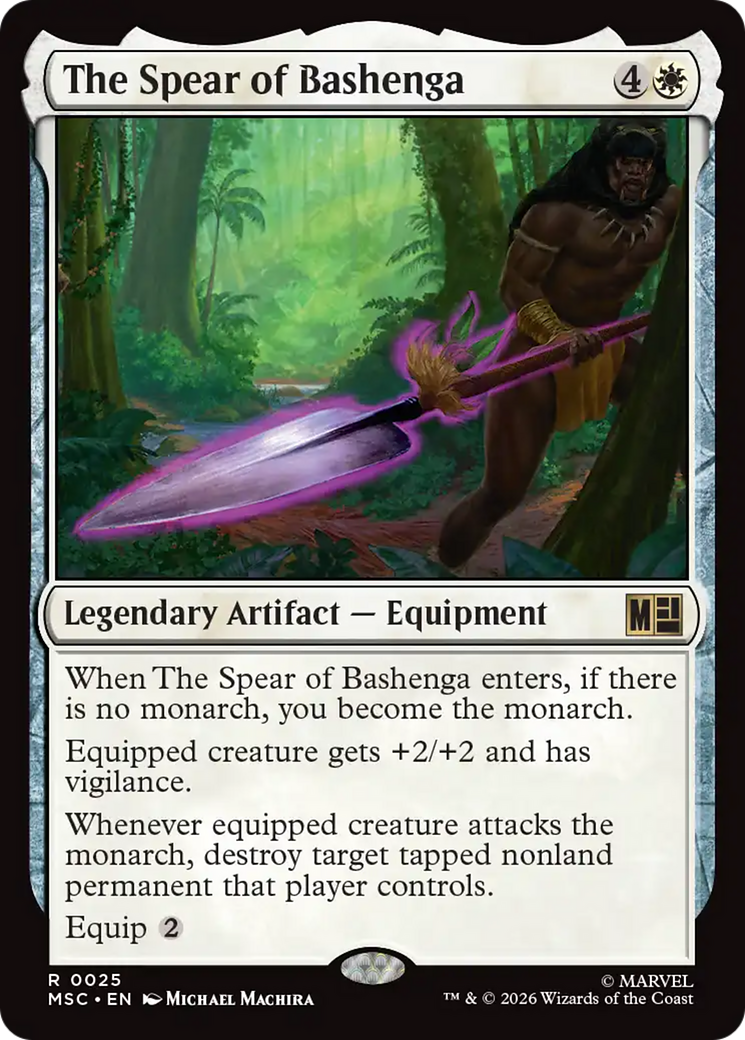 The Spear of Bashenga (Surge Foil) [Marvel Super Heroes Commander] | Gamers Paradise