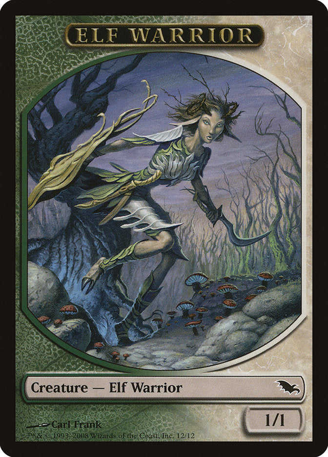 Elf Warrior Token (12/12) [Shadowmoor Tokens] | Gamers Paradise