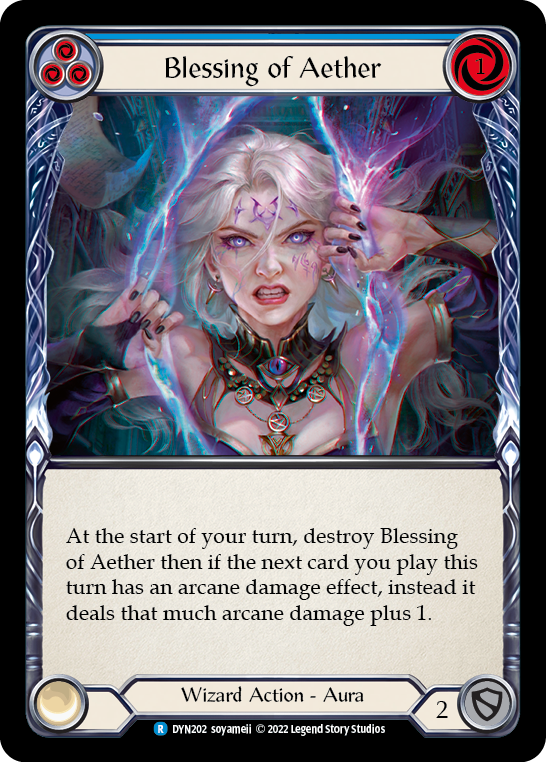 Blessing of Aether (Blue) [DYN202] (Dynasty)  Rainbow Foil | Gamers Paradise