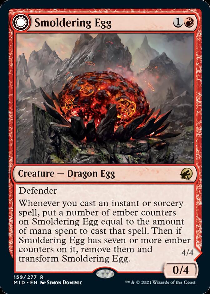 Smoldering Egg // Ashmouth Dragon [Innistrad: Midnight Hunt] | Gamers Paradise