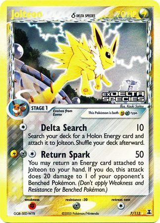 Jolteon (7/113) (Delta Species) (Stamped) [EX: Delta Species] | Gamers Paradise