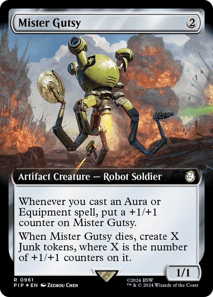 Mister Gutsy (Extended Art) (Surge Foil) [Fallout] | Gamers Paradise