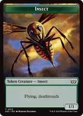 Insect (0012) // Spider Double-Sided Token [Duskmourn: House of Horror Commander Tokens] | Gamers Paradise