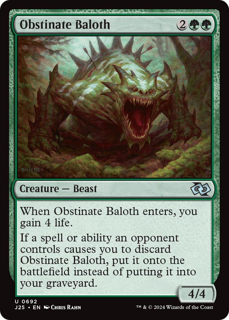 Obstinate Baloth [Foundations Jumpstart] | Gamers Paradise