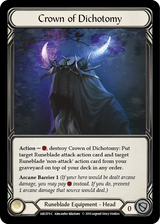 Crown of Dichotomy [ARC079-C] (Arcane Rising)  1st Edition Cold Foil | Gamers Paradise
