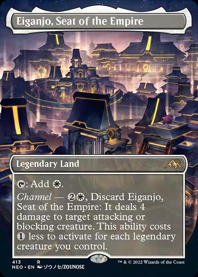 Eiganjo, Seat of the Empire (Borderless Alternate Art) [Kamigawa: Neon Dynasty] | Gamers Paradise