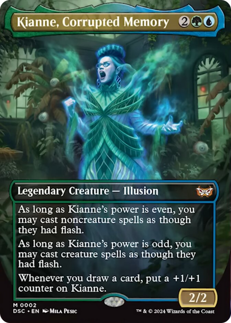 Kianne, Corrupted Memory (Borderless) [Duskmourn: House of Horror Commander] | Gamers Paradise