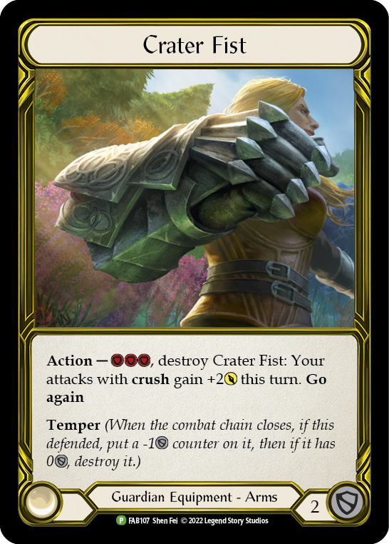 Crater Fist (Golden) [FAB107] (Promo)  Cold Foil | Gamers Paradise