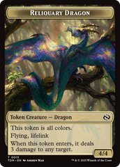 Reliquary Dragon // Dragon (0011) Double-Sided Token [Tarkir: Dragonstorm Tokens] | Gamers Paradise