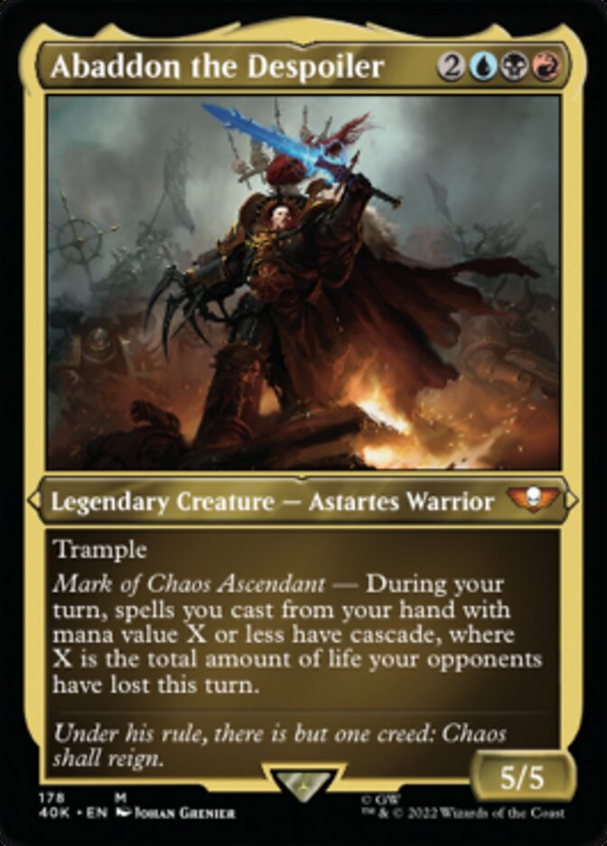 Abaddon the Despoiler (Display Commander) (Surge Foil) [Warhammer 40,000] | Gamers Paradise