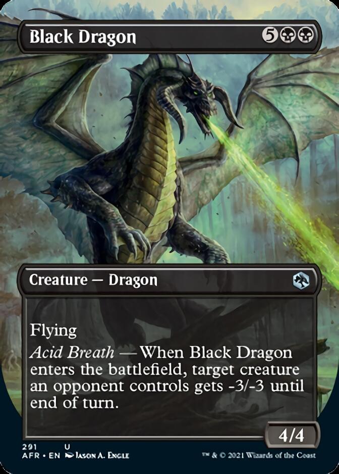 Black Dragon (Borderless Alternate Art) [Dungeons & Dragons: Adventures in the Forgotten Realms] | Gamers Paradise